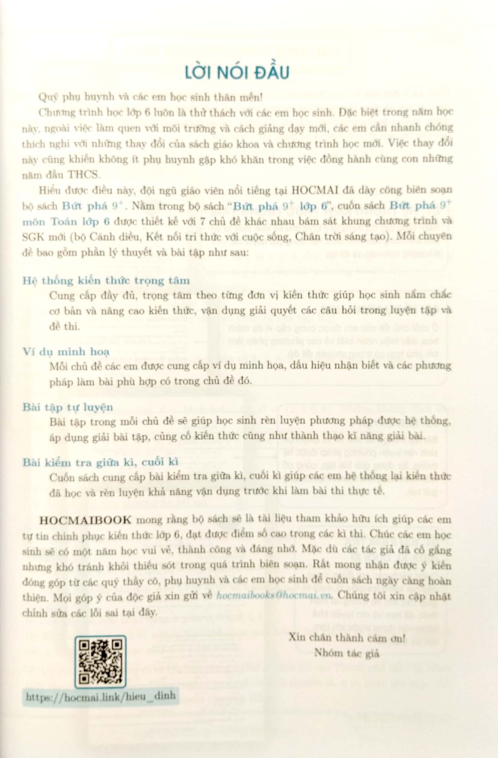 Sách Fahasa - Bứt Phá 9+ Môn Toán Lớp 6 (Kiến Thức Trọng Tâm Chương Trình Mới)