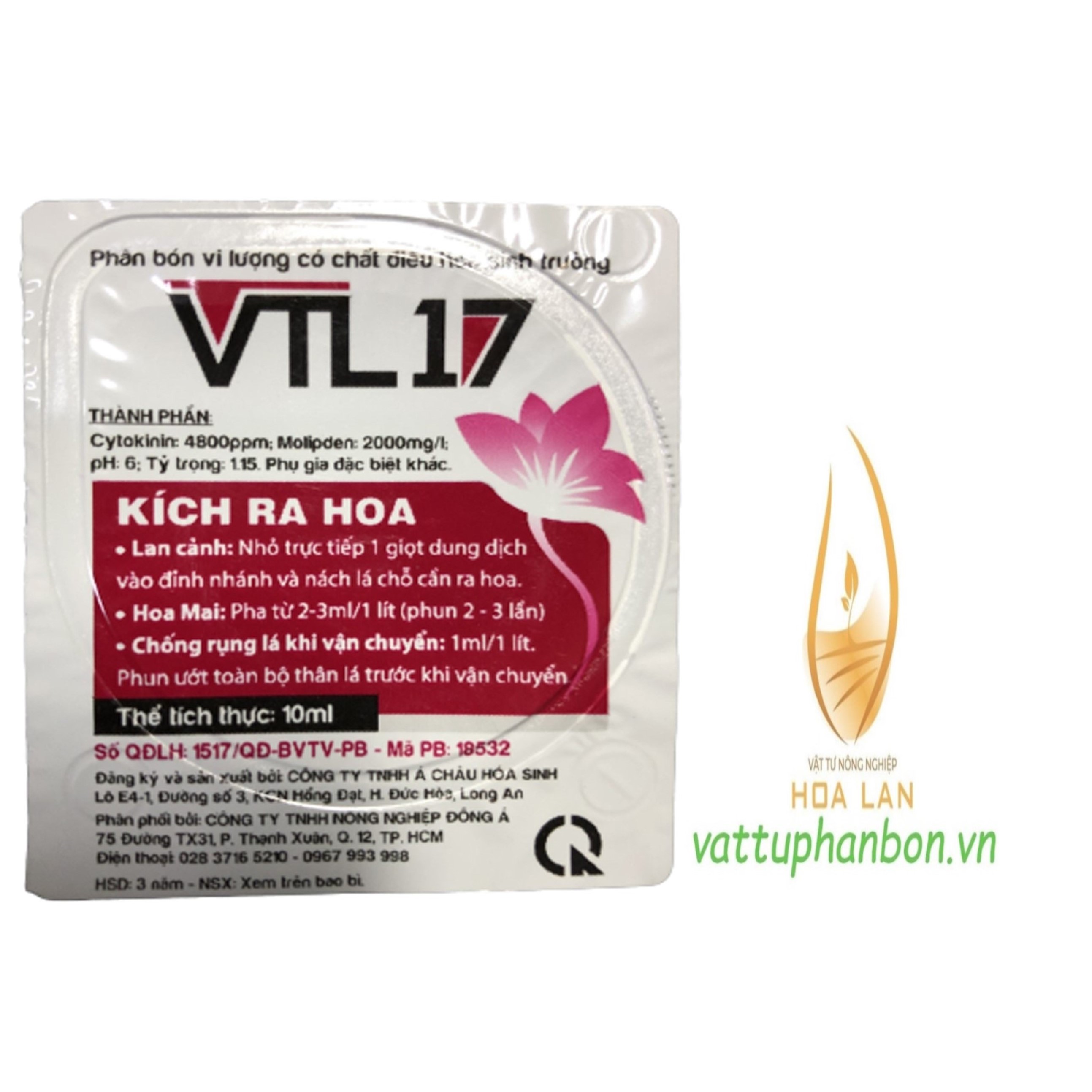 Phân bón nạp hoa vtl17 - ra hoa - #637a# 10ml