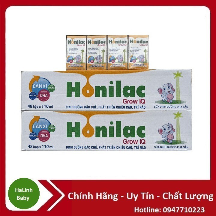 Sữa Honilac pha sẵn Grow IQ 110ml [ Thùng 48 hộp]