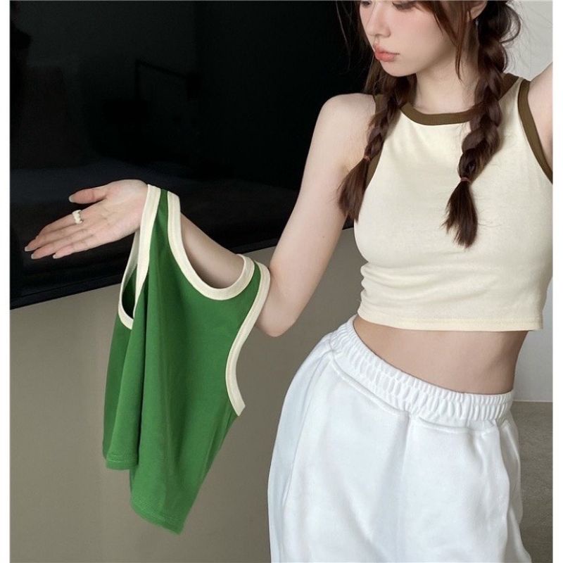 Áo ba lỗ PHỐI MÀU viền thun gân