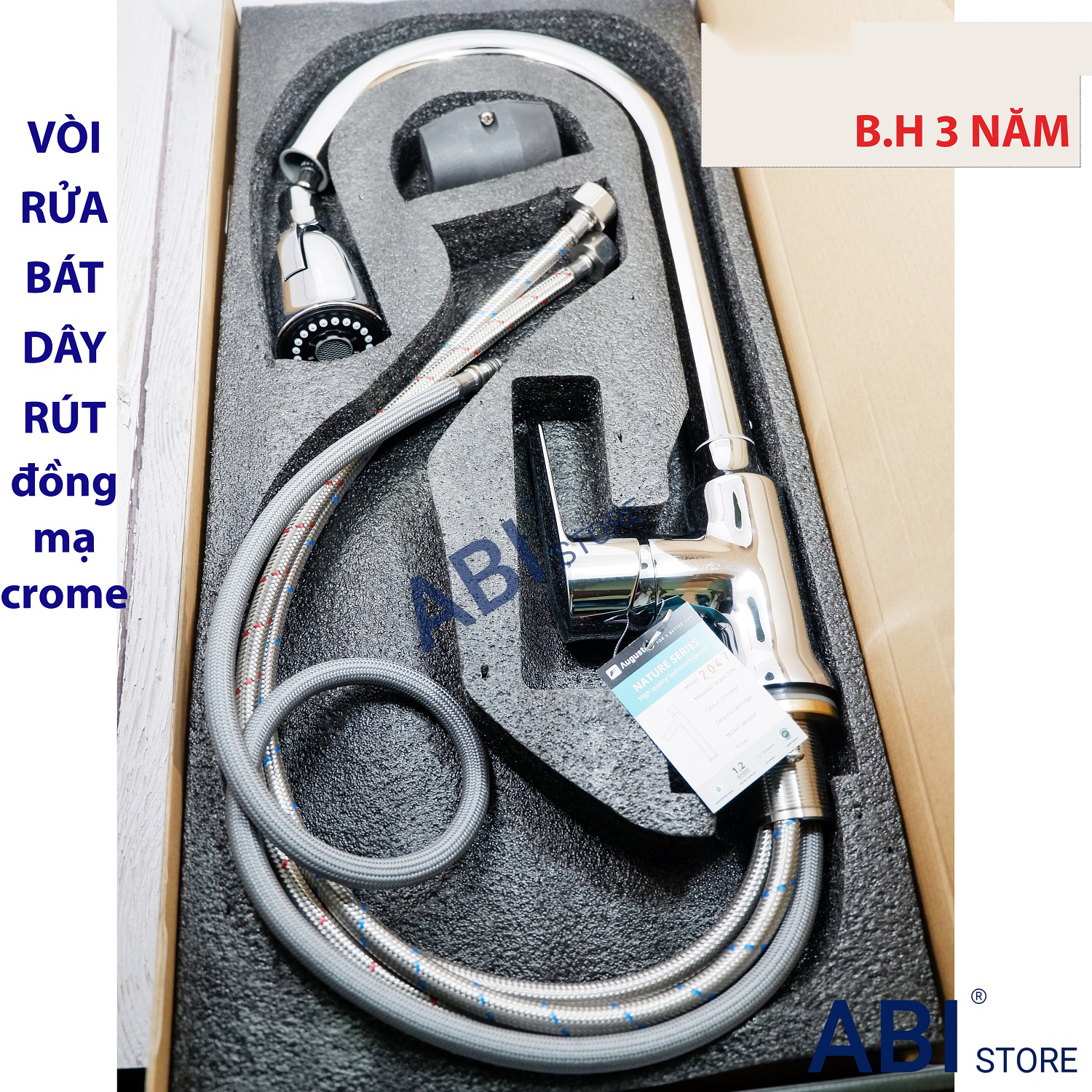 Vòi rửa chén inox 304 nóng lạnh cần mềm kèm đôi dây cấp, vòi bếp, vòi rửa bát đồng cao cấp các loại giá rẻ