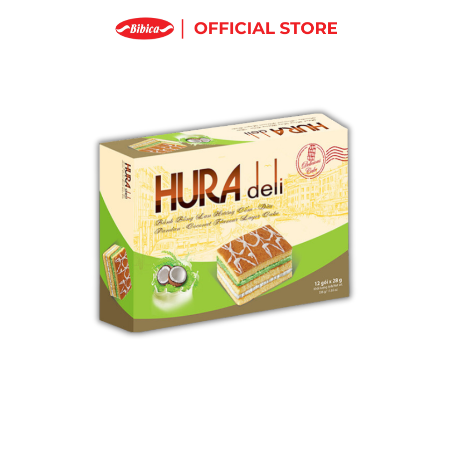 Bánh Hura Deli Cốm - Dừa Bibica 336g