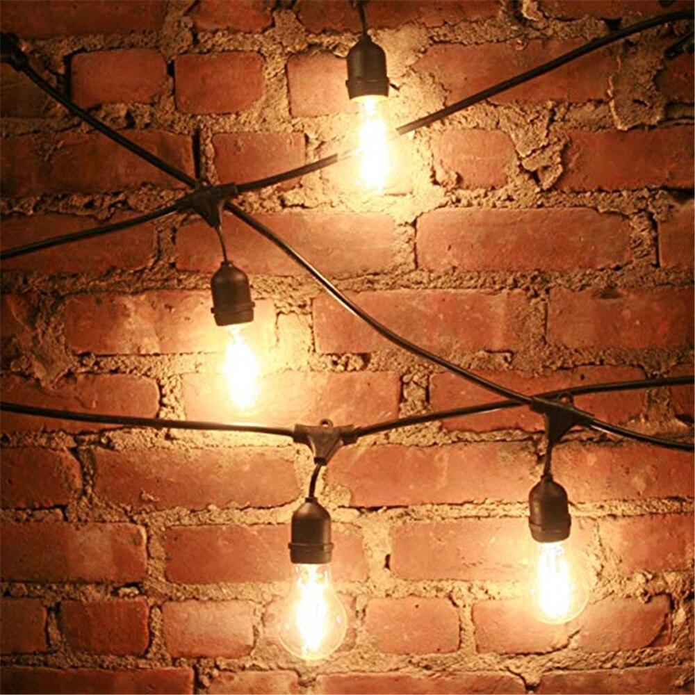 Dây đèn kín nước thả ngoài trời 10m -20 đui đèn E27