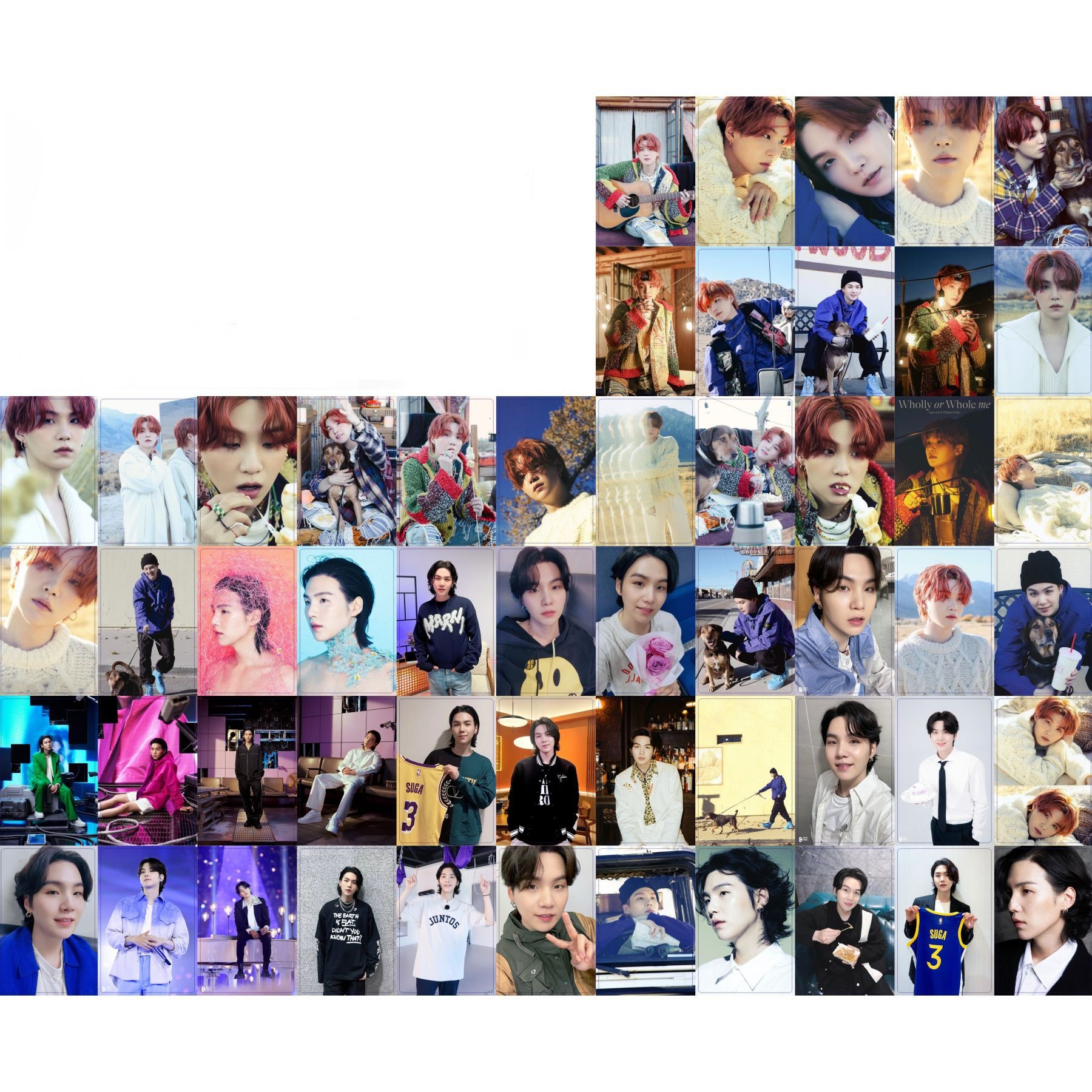 Set 55 lomo card BTS Suga Mẫu 3