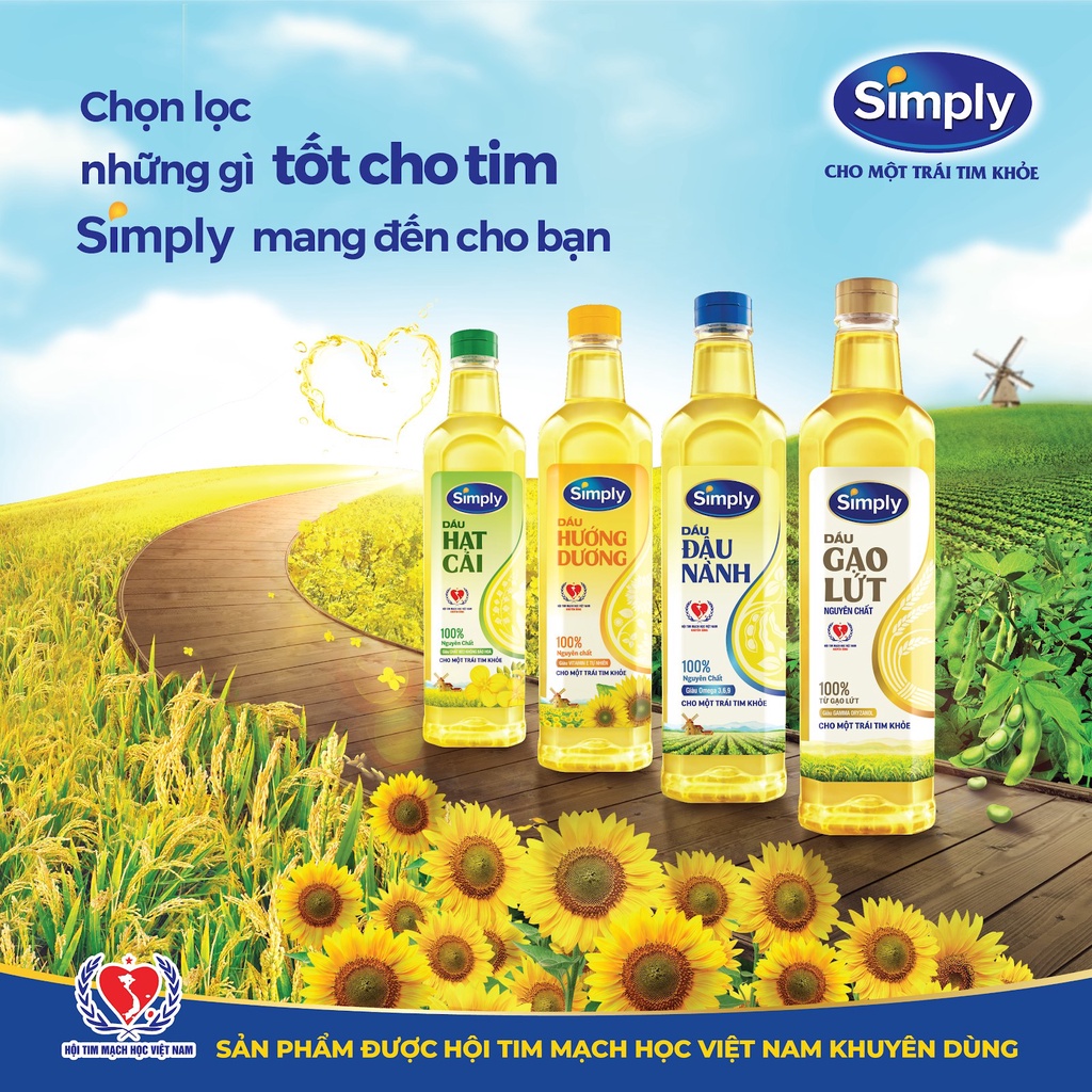 Dầu Ăn Simply Chai 1 Lít
