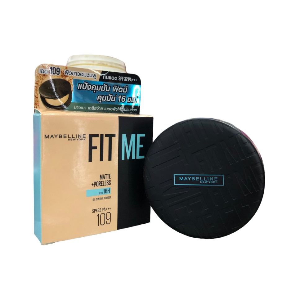 Phấn phủ kiềm dầu chống nắng 16h mịn lì lâu trôi fit me maybelline compact 6g