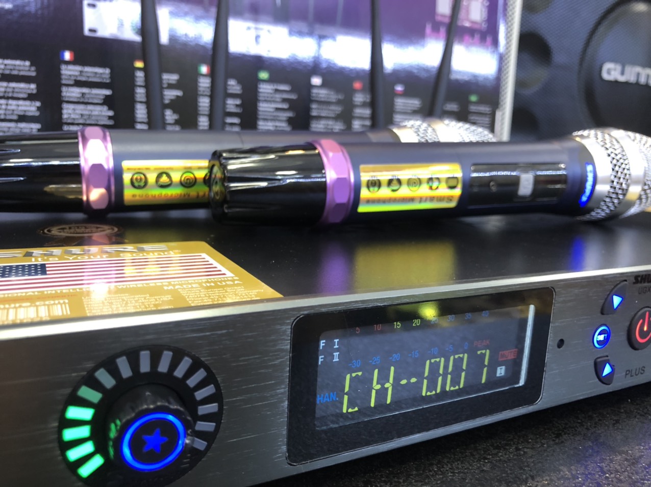 Micro không dây Shure UGX 23Plus, Micro karaoke tiếng nhẹ ít hú,BH 12 THÁNG