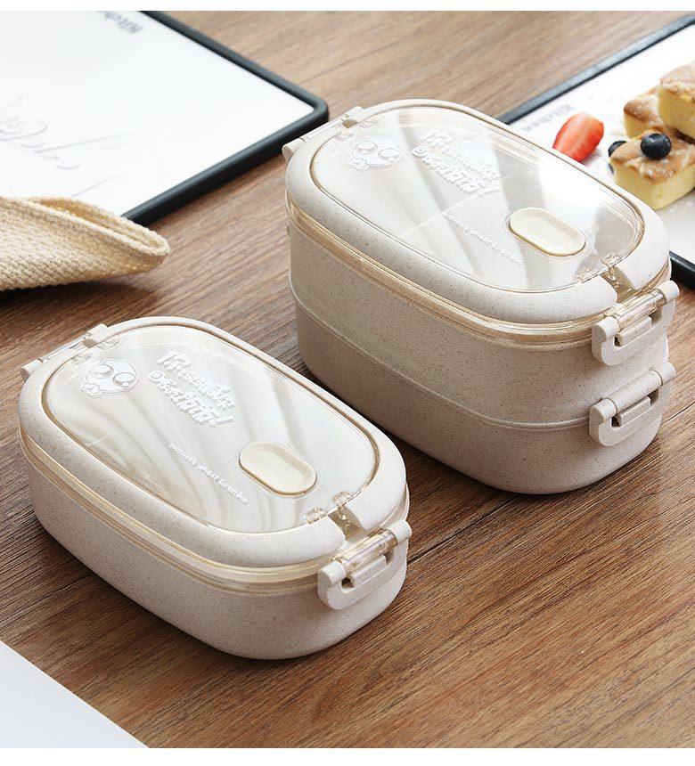 Hộp Đựng Cơm 2 Tầng Bằng LÚa Mạch GD53