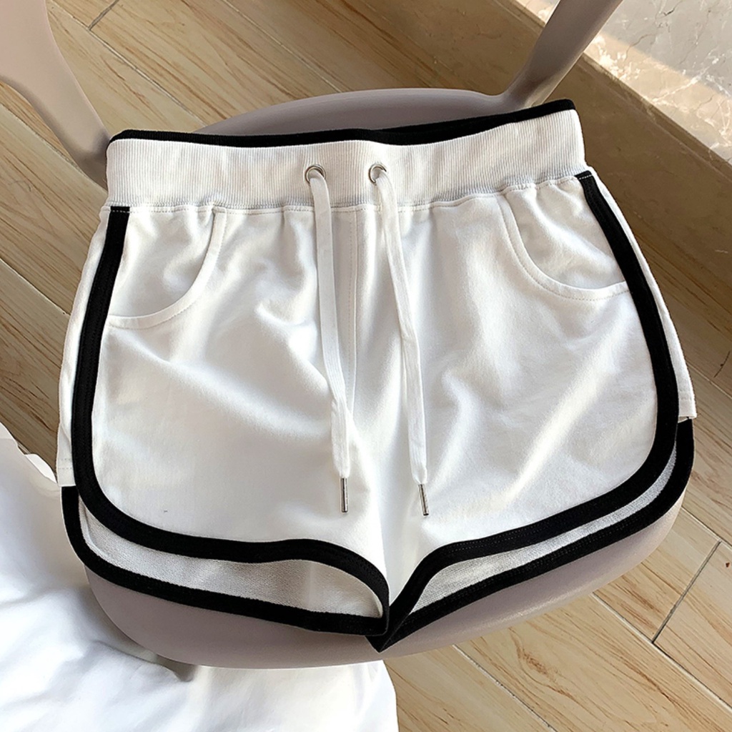 Quần đùi nữ Lưng Thun Màu Trơn cotton co giãn 4 chiều