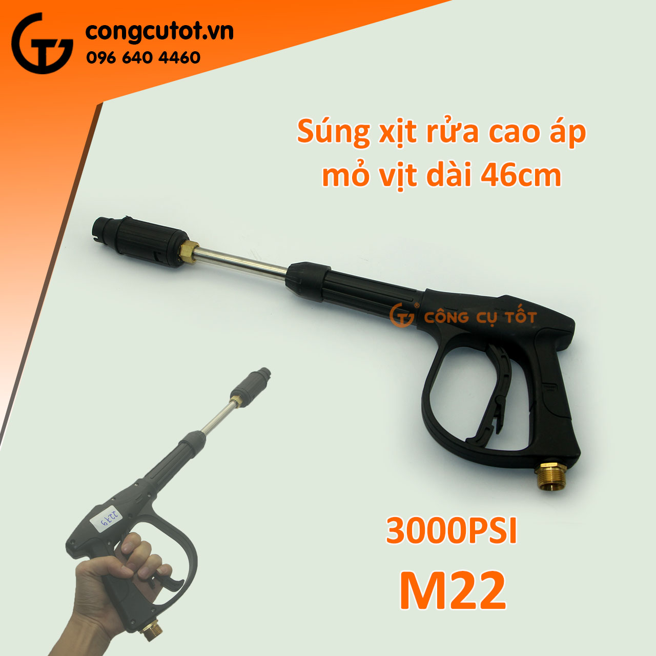 Cần xịt nước mỏ vịt cao áp 3000psi, 3200psi M22