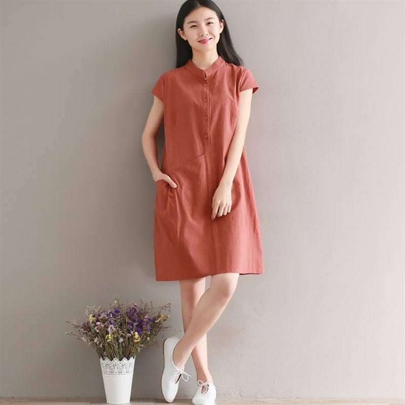 Váy Bầu Nâu Đất Cổ Tàu