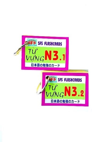 Flashcards Thẻ Học Tiếng Nhật Từ Vựng N3 (2 Xấp)