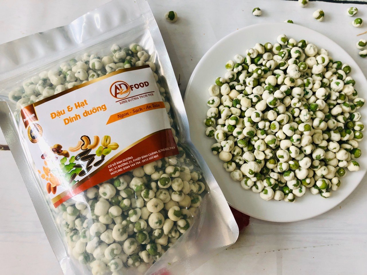 1kg ĐẬU HÀ LAN SẤY SỬA GIÒN BÉO HẤP DẪN