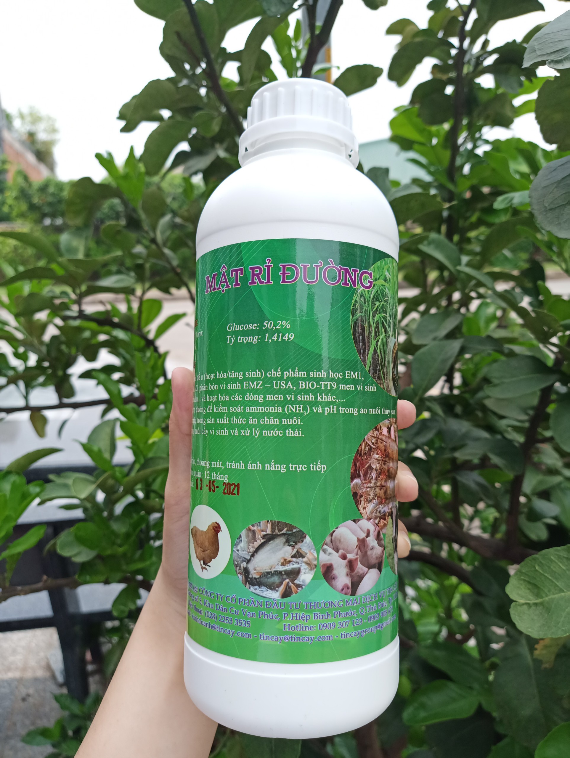 Combo 1 lít ủ nhân sinh khối thành EM2- gồm men vi sinh EM1 và 1 lít mật rỉ đường (Men gốc + mật rỉ đường 1 lít)