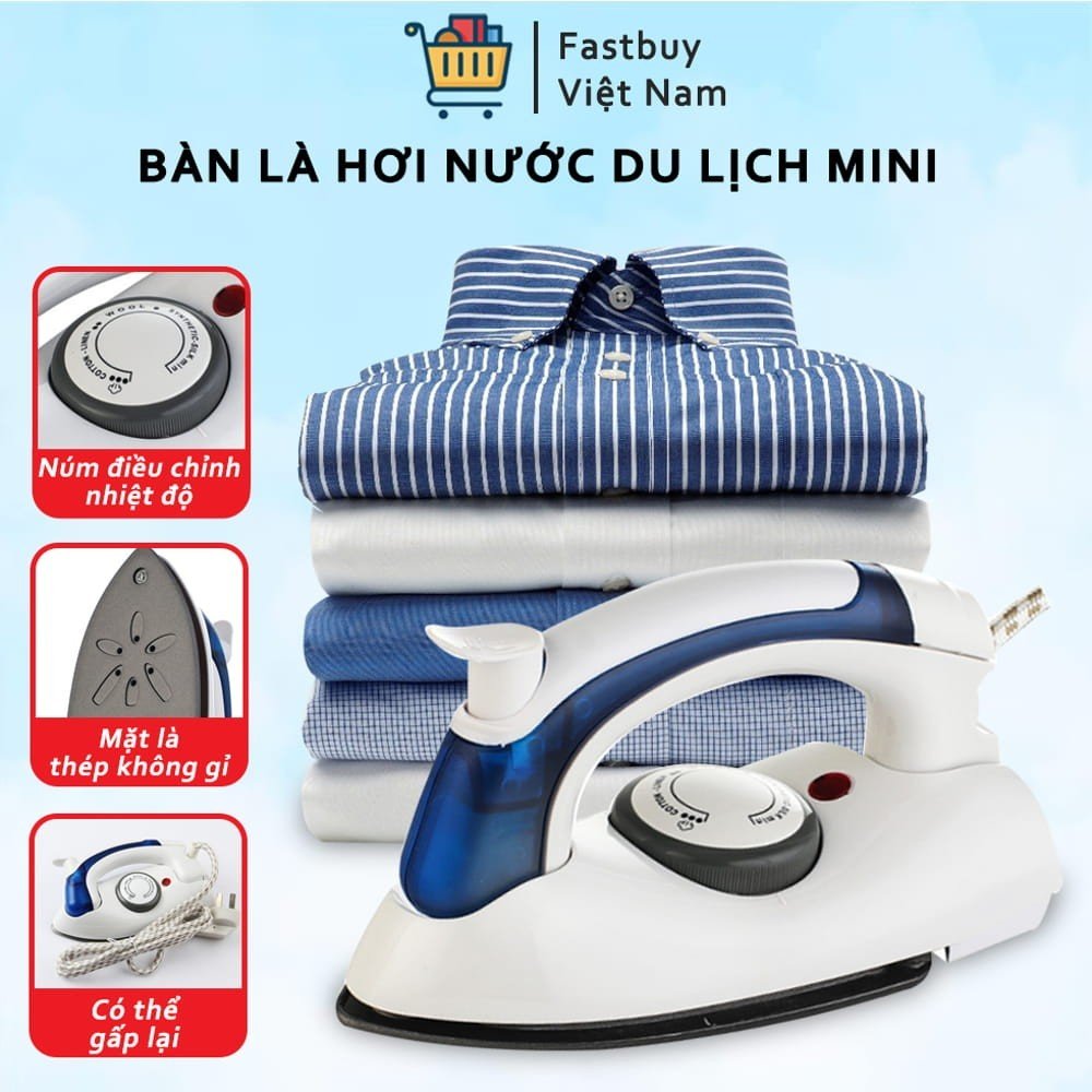 Bàn Là Hơi Nước Mini Có Thể Gấp Gọn - Bàn Ủi Mini Du Lịch Sokany Travel Iron - Kiểu Dáng Mới Mẻ, Sang Trọng