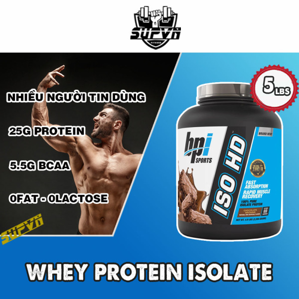 Whey Iso HD Bpi 5lbs Sữa tăng cơ bắp Whey Isolate Protein 100% -  ISOHD Bpi sport nhập khẩu