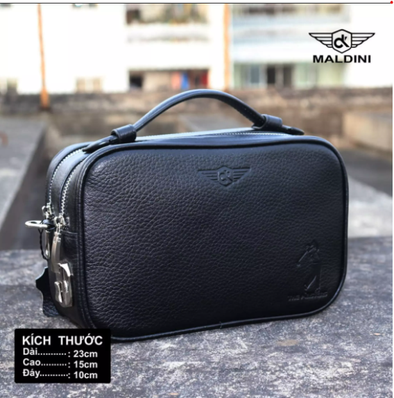 Túi Golf Nam Cầm Tay Da Bê AUTHENTICH Maldini - Có Khóa Số