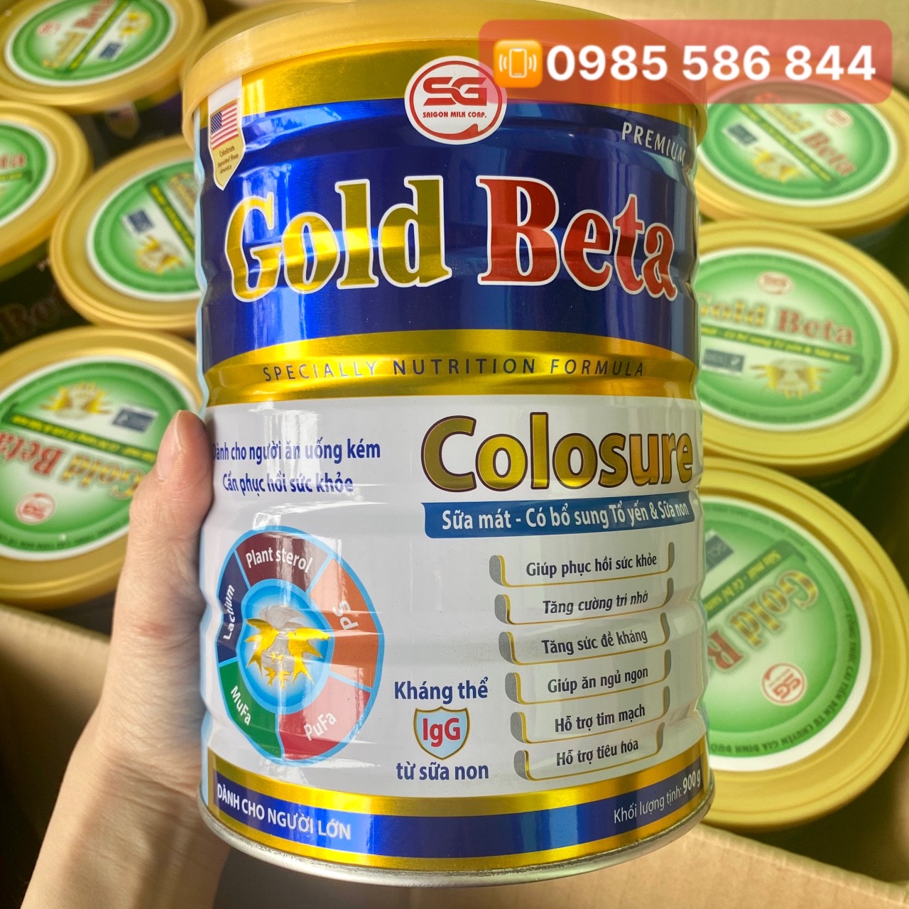 2 HỘP - SỮA CHO NGƯỜI GIÀ - Sữa Gold Beta Colosure 900g - Sữa Phục hồi ...
