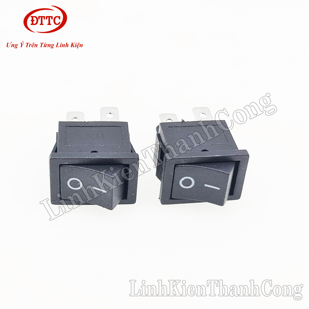 Công Tắc KCD1-104 4 Chân Màu Đen