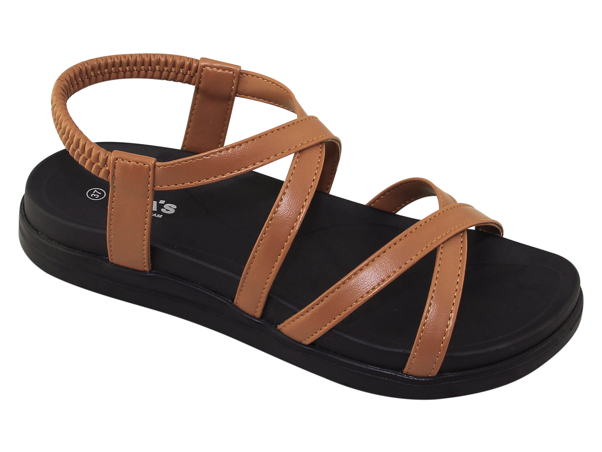 Sandal đế bằng nữ Bita's SHANA.04 (Nâu + Đen + Kem + Trắng + Xanh lá)