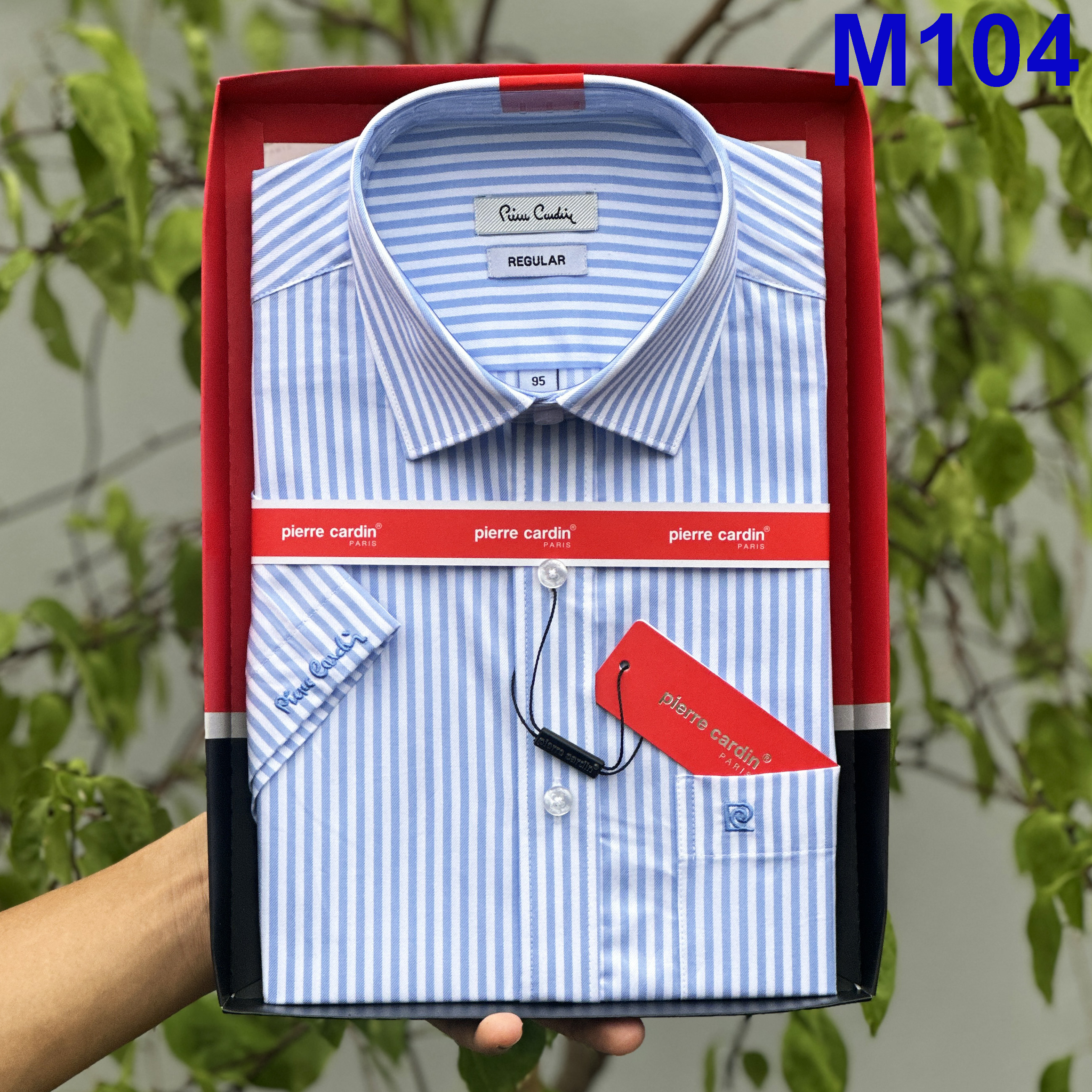 Áo sơ mi pierre cardin họa tiết, áo sơ mi nam, áo sơ mi công sở chính hãng, vải cotton cao cấp