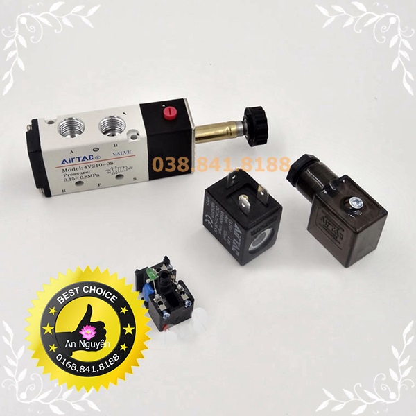 Van điện từ Aiirtac 4V210 ren 13mm Mới