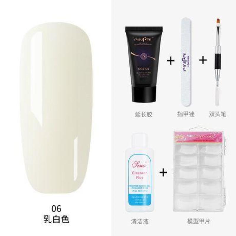 Combo 5 món gel gôm+cọ đắp gel+ móng tay up gel+ dũi+ nước đắp gel