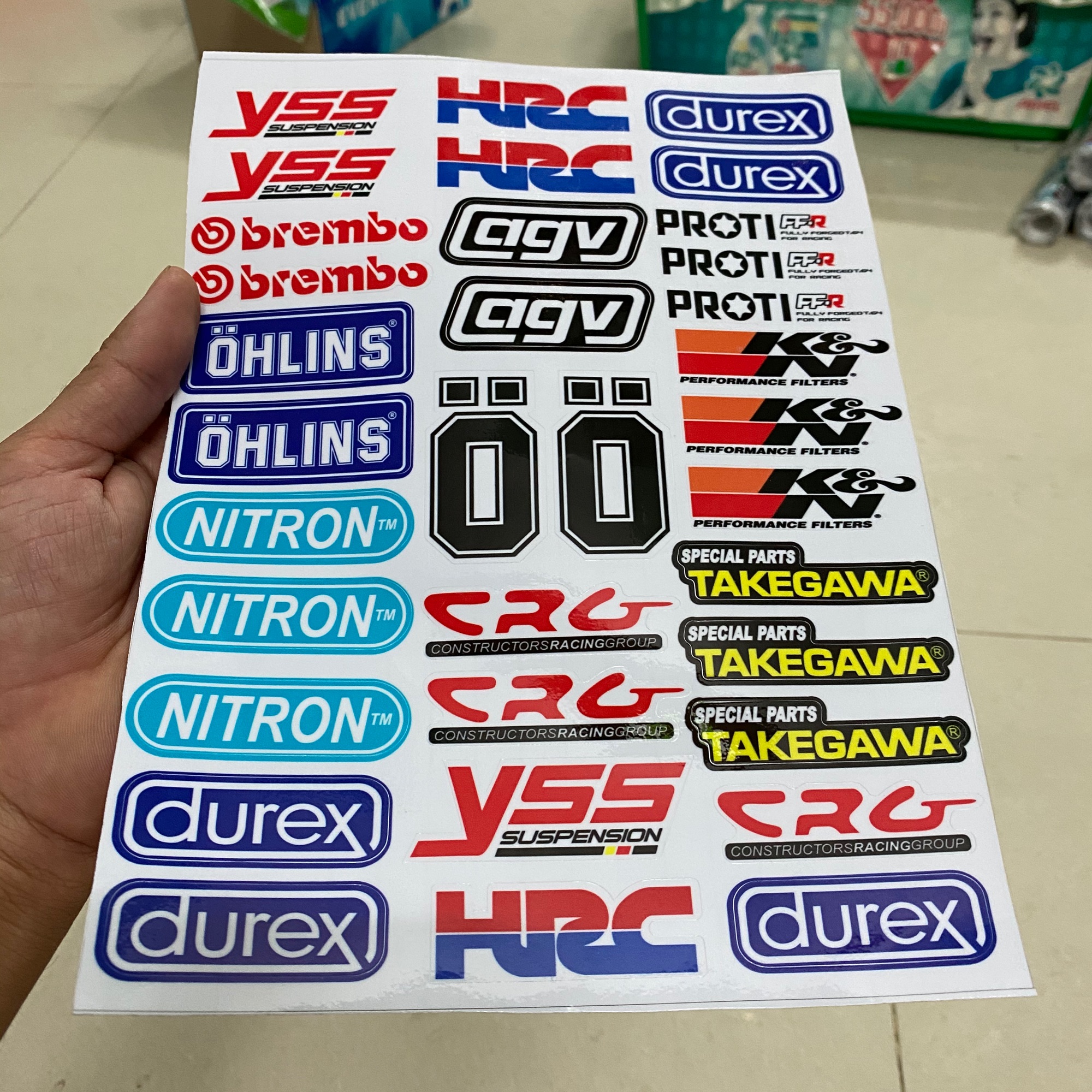 Combo tem nhãn hiệu logo xe máy các loại