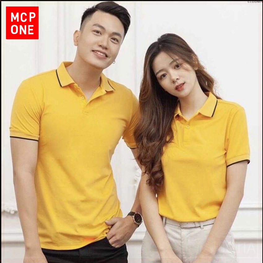 Áo phông nam cổ bẻ ngắn tay phối viền cao cấp : Kiểu dáng Hàn Quốc chất liệu cotton , co giãn 4 chiều - MCPONE