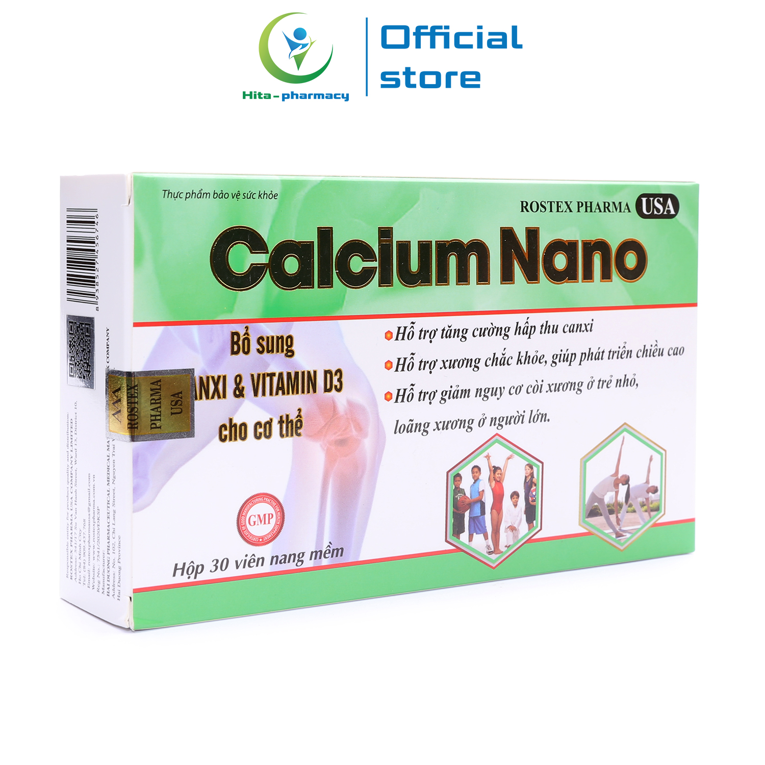 Viên uống Calcium Nano giúp chắc khỏe xương, phát triển chiều cao