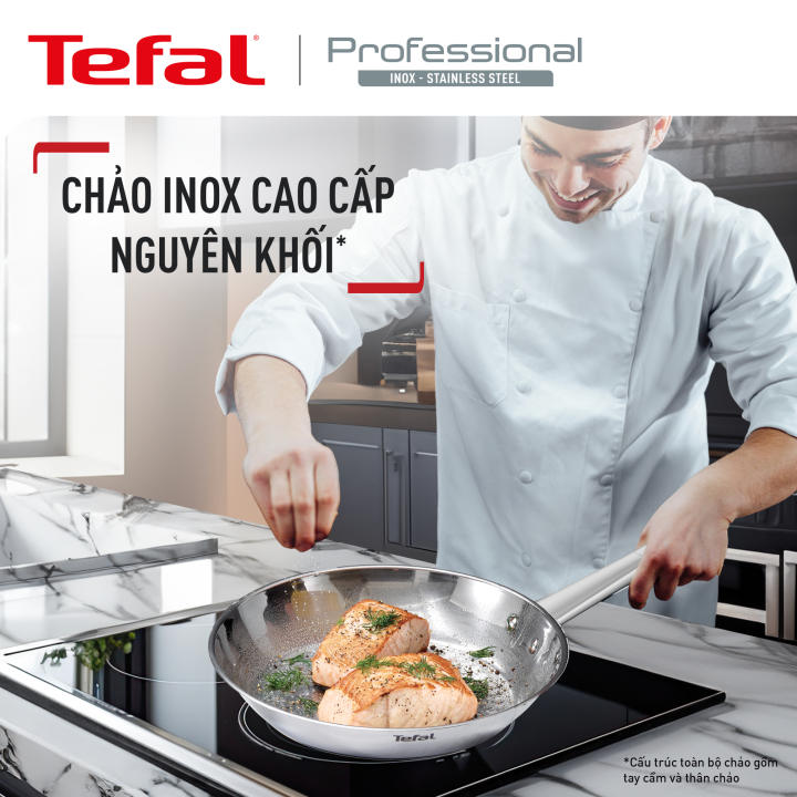 Chảo Inox 18/10 cao cấp Professional Tefal B9210595, 26cm - Hình ảnh 4