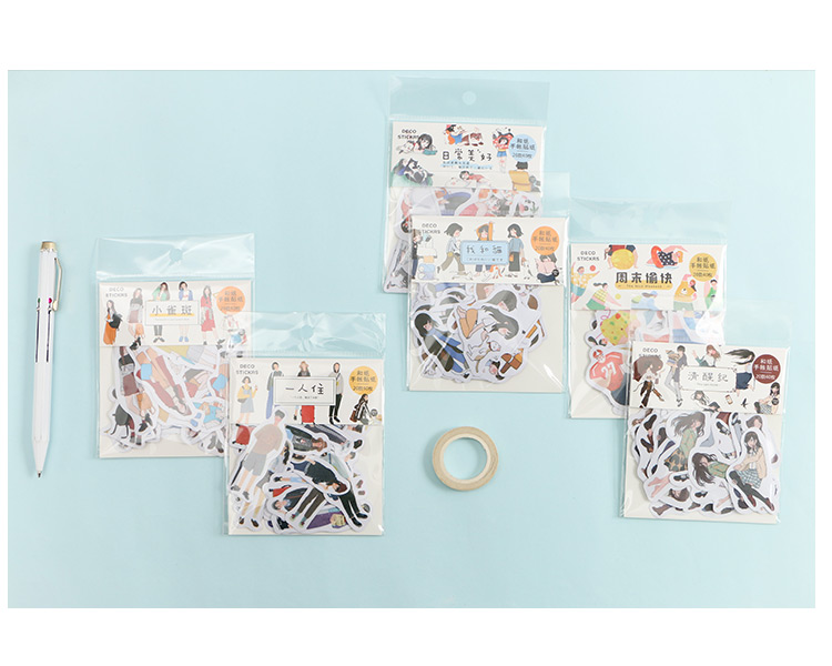 [HCM]40 sticker cổ điển trang trí dễ thương (Hàng có sẵn)