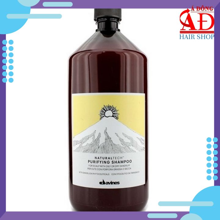 [+Tặng mũ trùm] Dầu gội sạch gàu Davines Natural Purifying (ITALY)- Chai