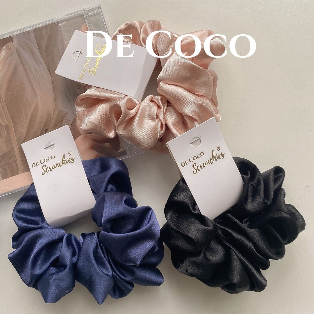 Scrunchies lụa satin, chun buộc tóc decoco.accessories