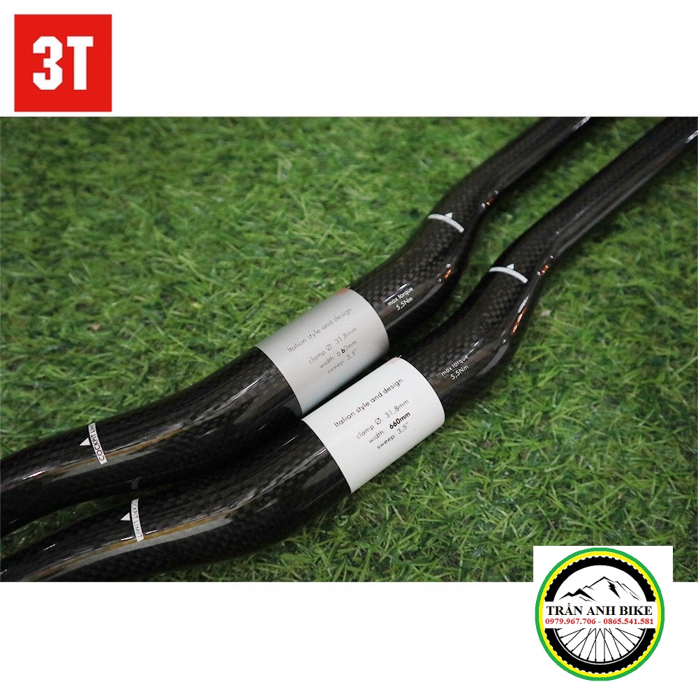 Ghi Đông Ngang Carbon xe đạp 3T 31.8x660mm