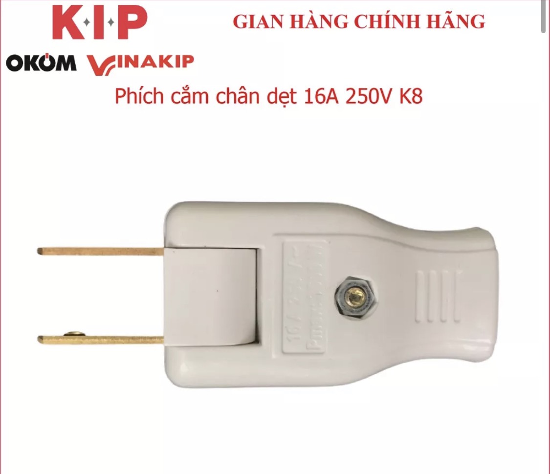 PHÍCH CẮM CHÂN DẸT 16A 250V KIỂU 8 - VINAKIP