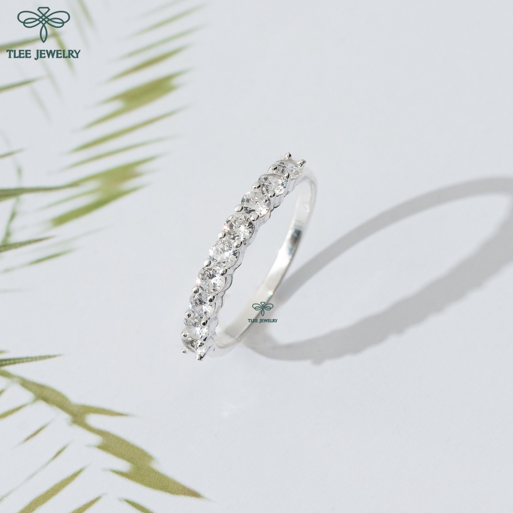 Nhẫn bạc nữ TLEE đính đá một hàng cao cấp TleeJewelry A0225
