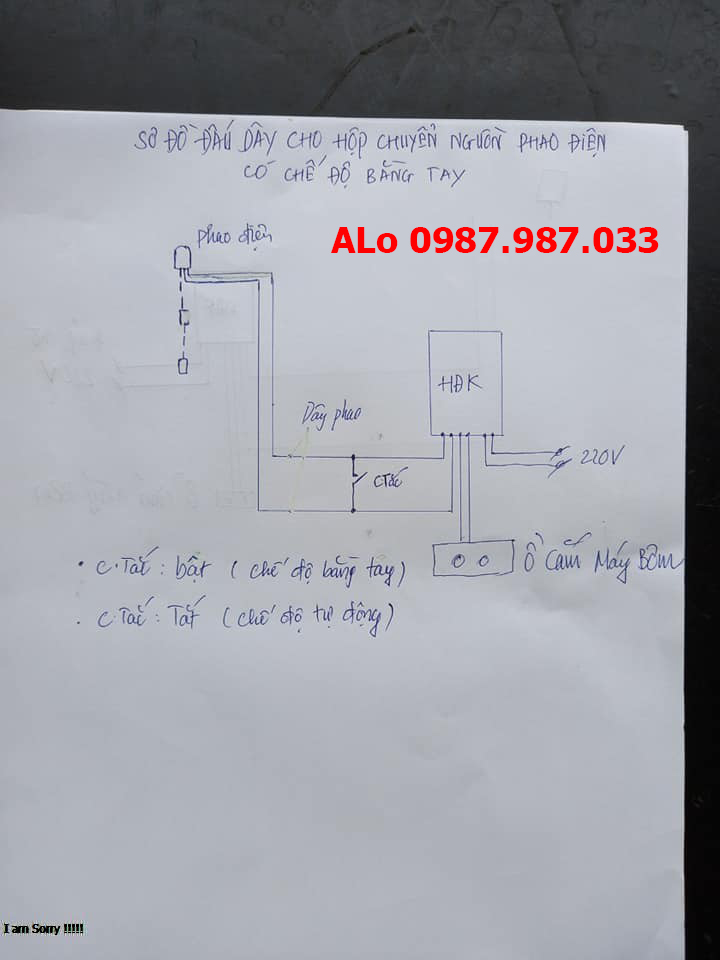 Rơ le an toàn cho phao điện máy bơm