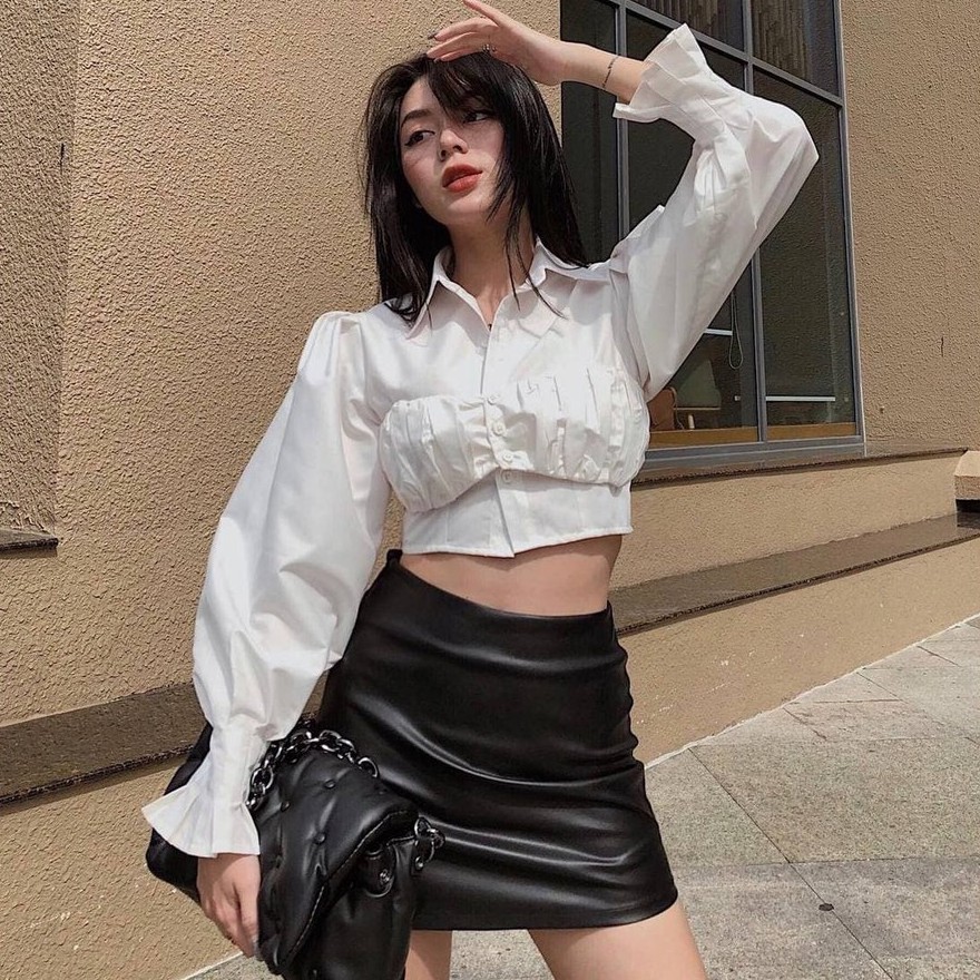 Set Áo Ống và Áo Sơ Mi Croptop thiết kế