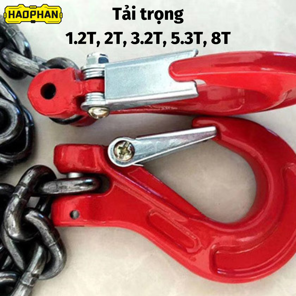 MÓC CẨU CHỐT TỰ KHÓA từ 1.2 Tấn đến 12.5 Tấn