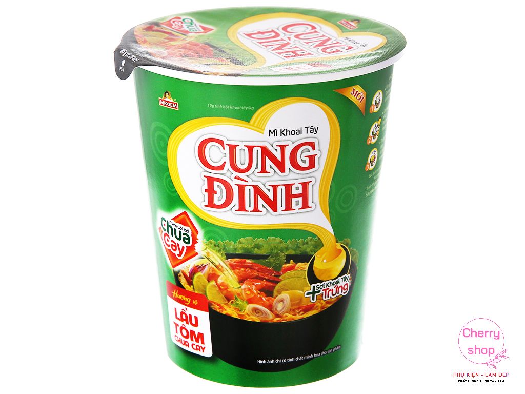 [HCM][Giao Tại TPHCM] Combo 4 Ly Mì Cung Đình Tôm Chua Cay 65g