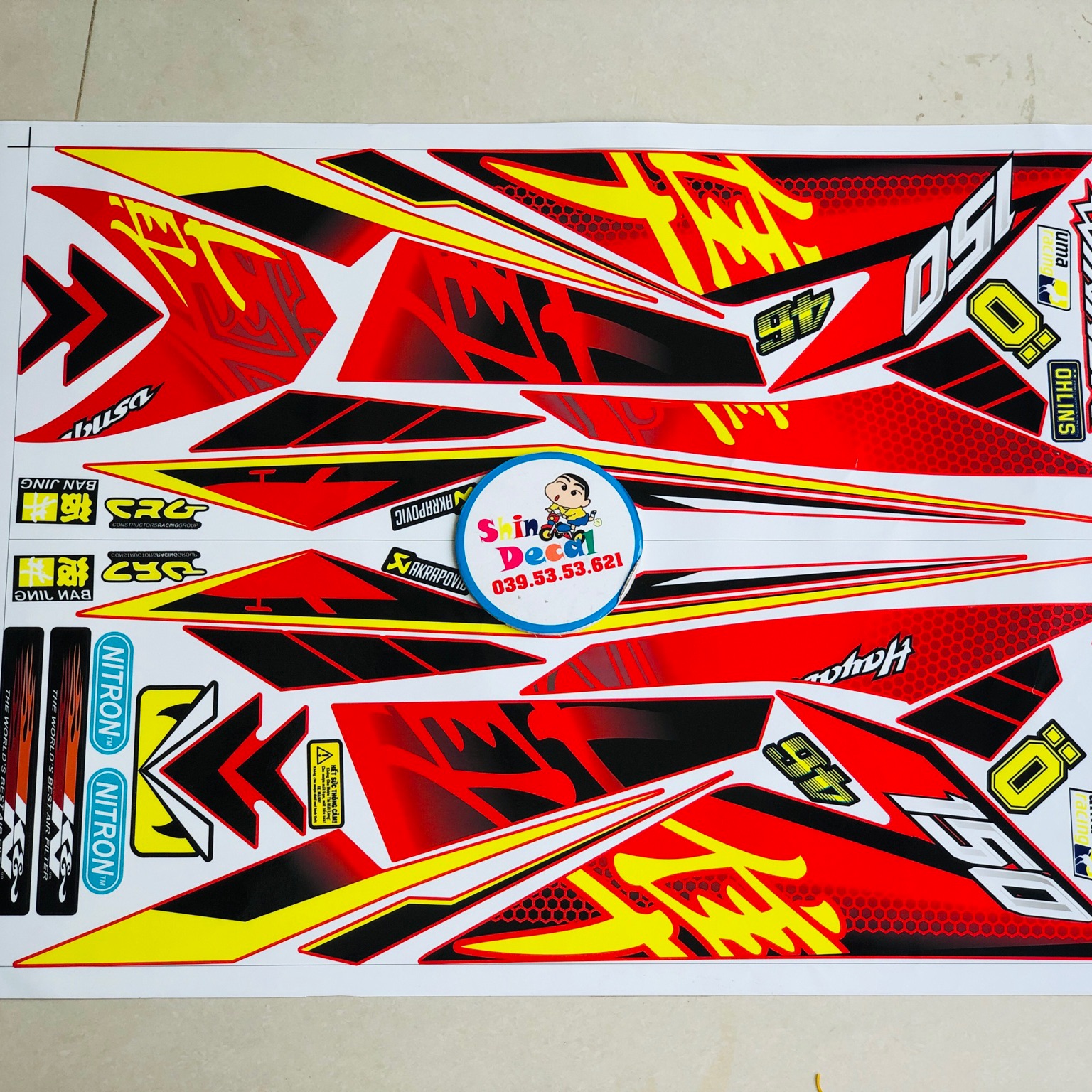 [ QUÍ KHÁCH VUI LÒNG MANG TEM RA TIỆM CHO THỢ DÁN] TEM RỜI winner hayabusa đỏ đen