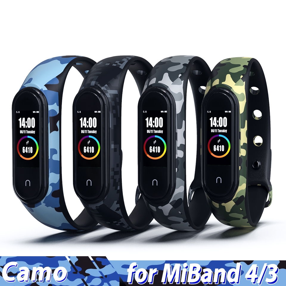 [SONGFUL] For Xiaomi MI Band 4 3 Strap Replacement Bracelet Silicone Camouflage Wristband Watch Band