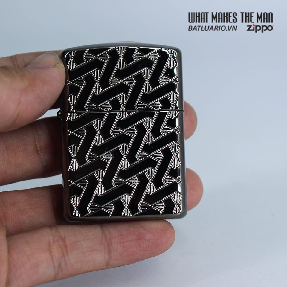 Zippo 49173 – Zippo Armor® Geometric Weave Design Black Ice