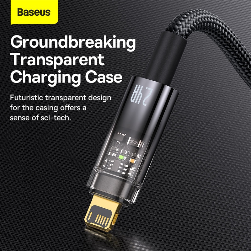 Dây cáp sạc nhanh tự ngắt iphone 20w lightning tự ngắt chính hãng baseus
