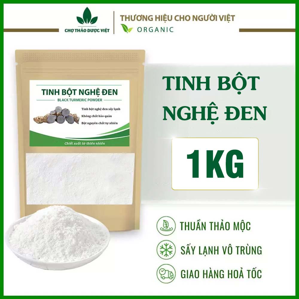 1Kg Tinh Bột Nghệ Đen Nguyên Chất Nhà Làm