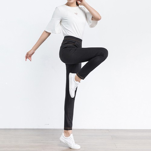 Legging giả jean quần giả bò tôn dáng siêu xinh chất liệu cotton co giãn 4 chiều loại 1