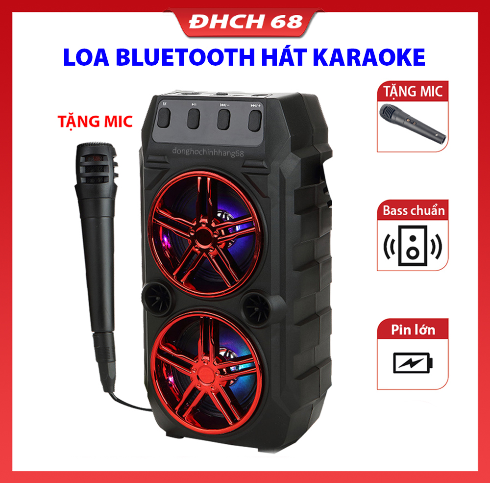Loa Bluetooth Hát Karaoke Tặng Kèm Mic Loa Bluetooth Hát Karaoke Mini Giá