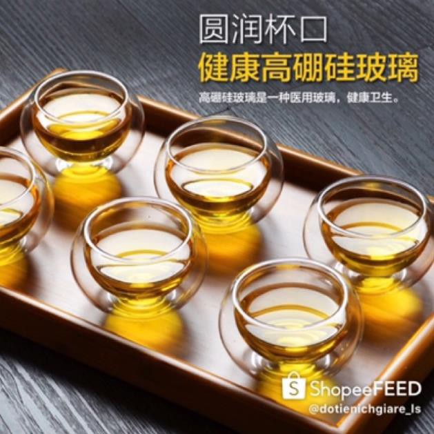 (HÀNG ĐẸP) Set ấm chén thuỷ tinh chịu nhiệt