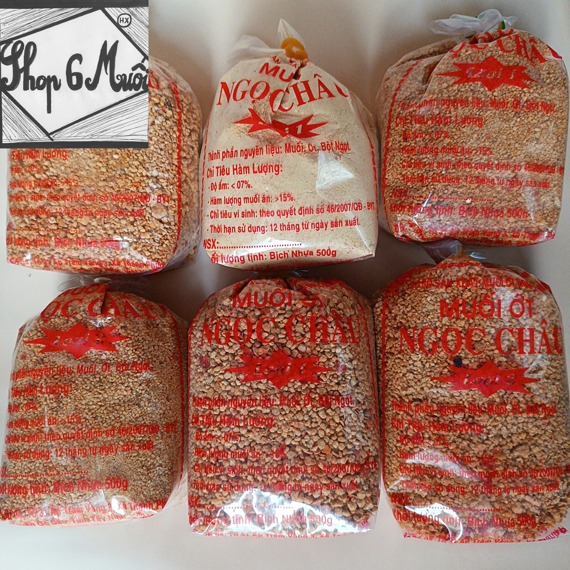 (1kg) Muối ớt Tây Ninh Ngọc Châu (chay)